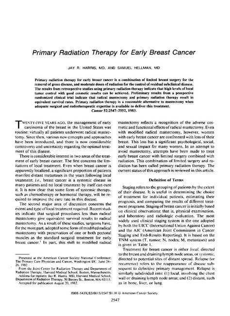 primary radiation therapy prada